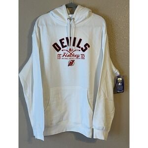 Men's 2XL‎ NWT New Jersey Devils Starter White Puck Pullover Hoodie